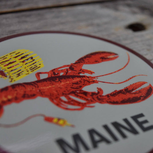 Quiet Tide Goods - Maine Lobster 3.5x3.5in Vinyl Sticker - PMA Store at the Portland Museum of Art, Maine