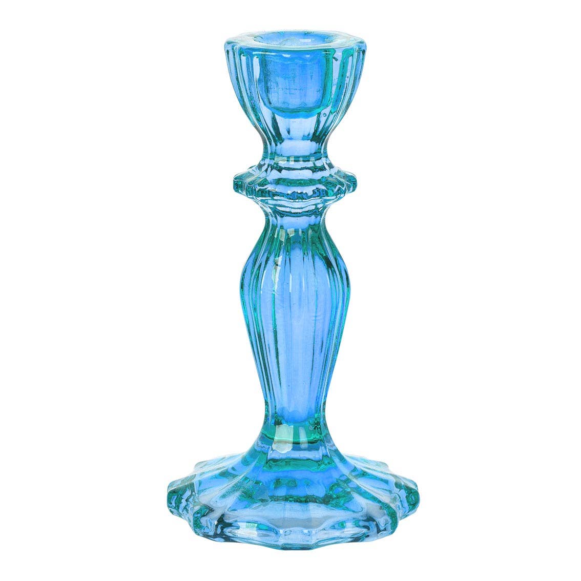 Talking Tables USA - Home, Birthday, Games & Seasonal Decor - Blue Glass Candle Holder | 4th of July Gifts |