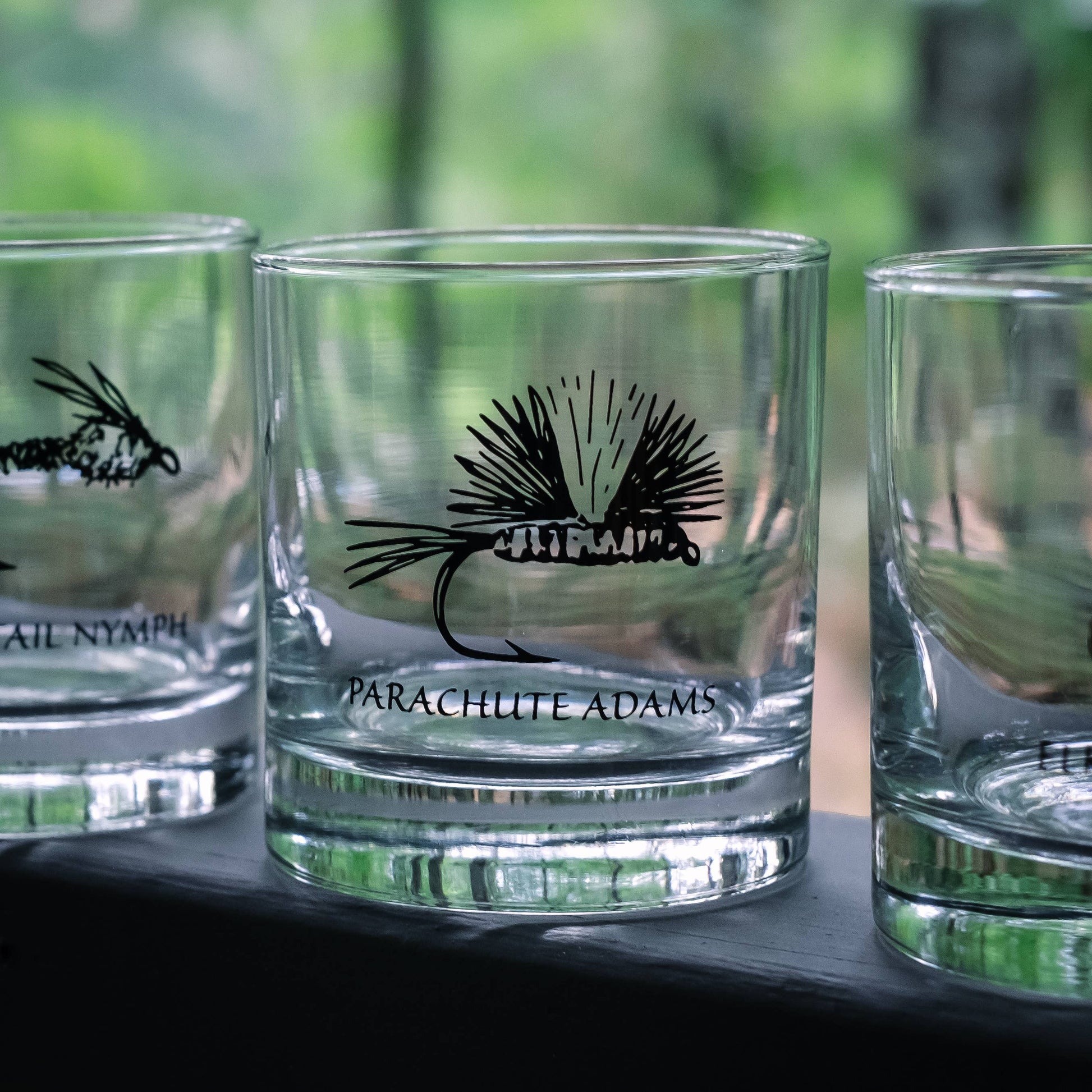 Vital Industries - Fly Fishing Rocks Glass: Assorted (not available for custom) - PMA Store at the Portland Museum of Art, Maine