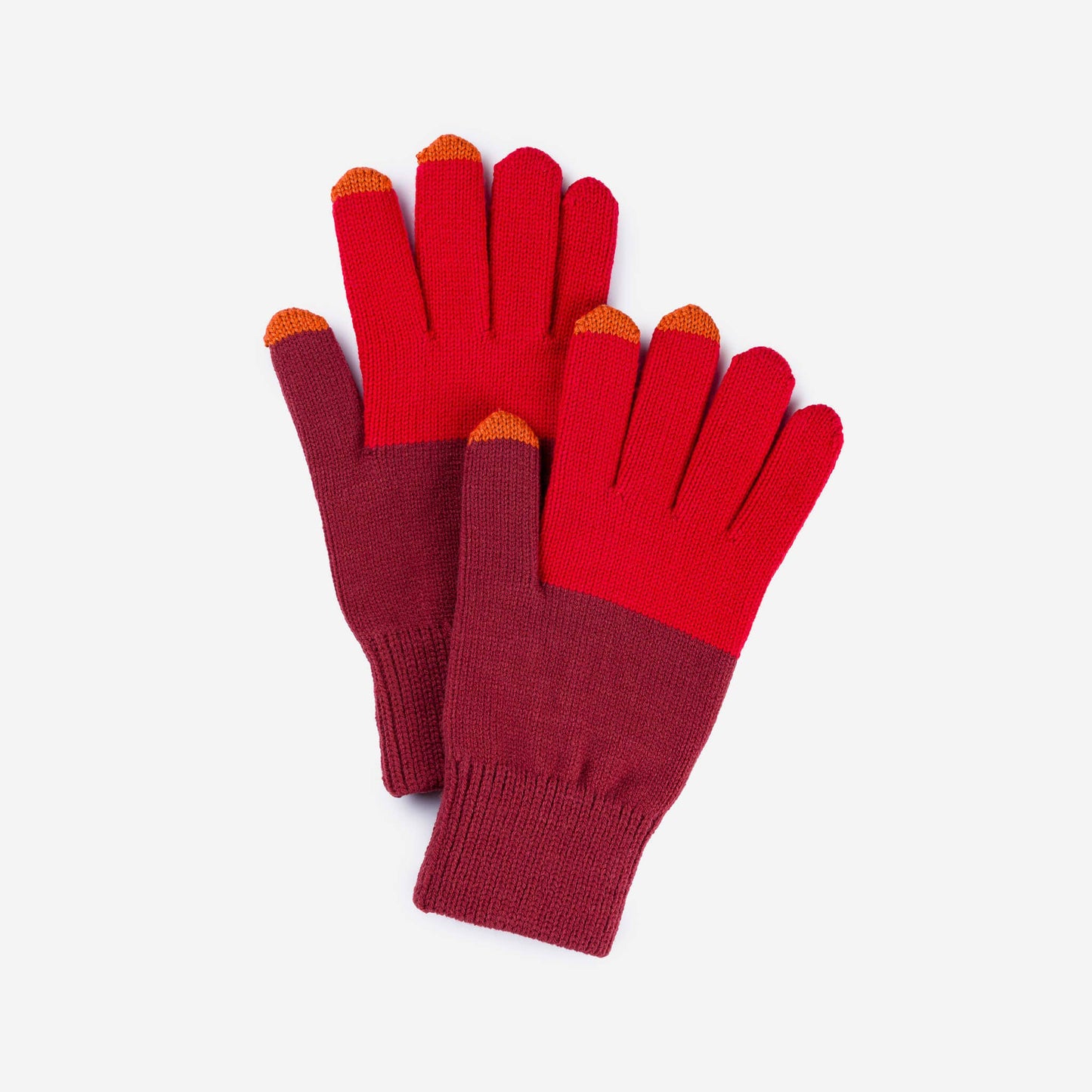 Colorblock Knit Touchscreen Gloves: Fuchsia Lilac - PMA Store at the Portland Museum of Art, Maine