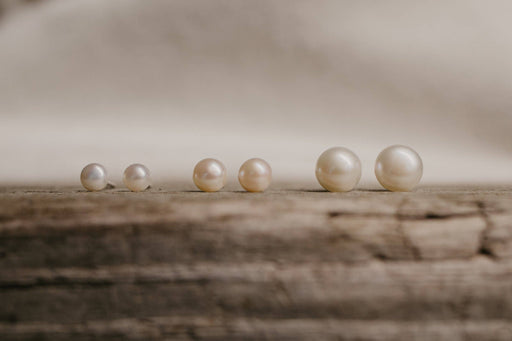 Sea Salt & Silver - White Pearl Stud Earrings: Small - PMA Store at the Portland Museum of Art, Maine