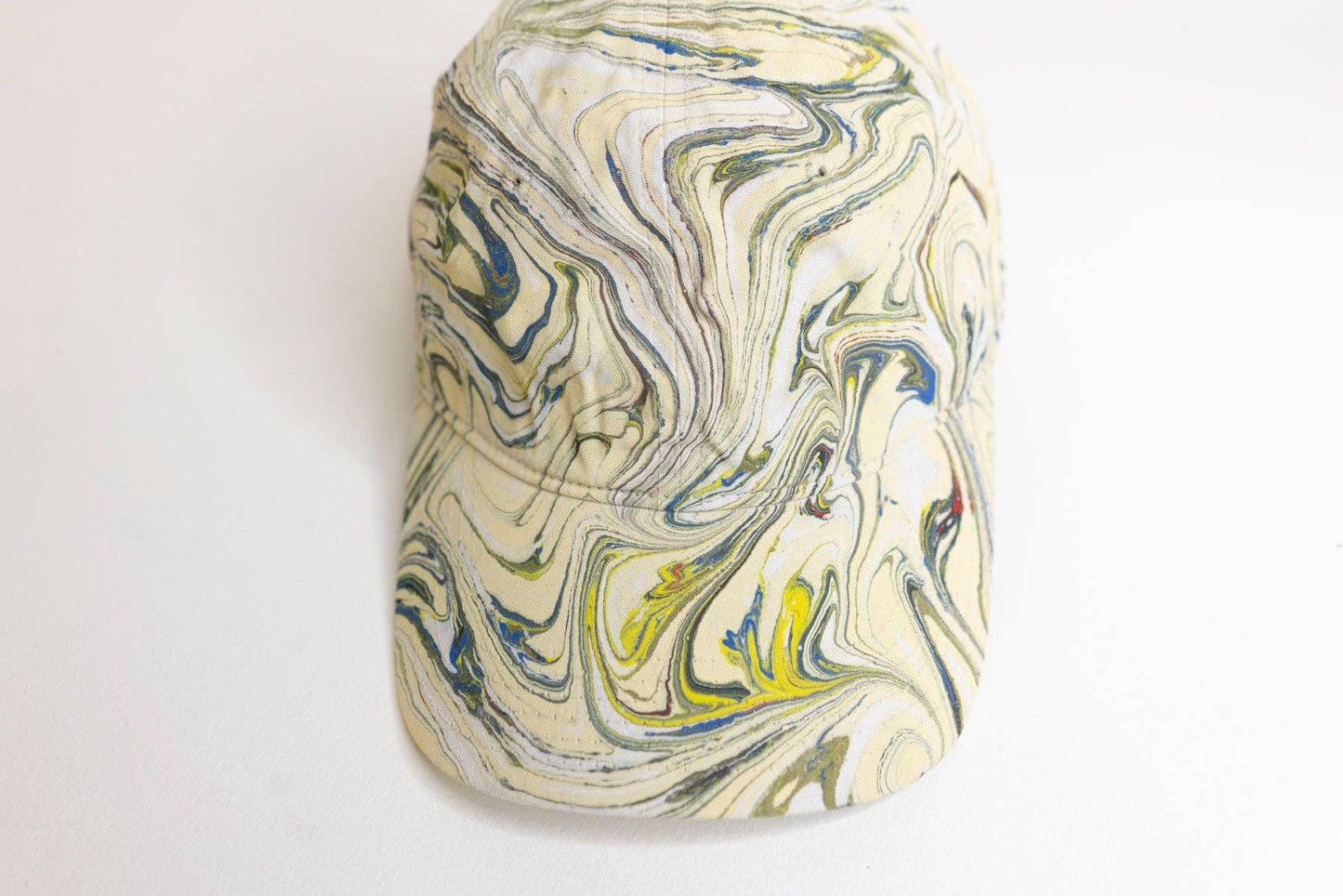 Tempered East - Marbled Dad Hat: Swirls: White