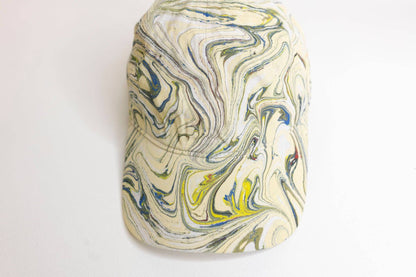Tempered East - Marbled Dad Hat: Swirls: White