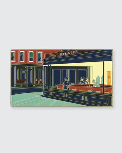 Pin Museum - Nighthawks • Enamel Pin - PMA Store at the Portland Museum of Art, Maine