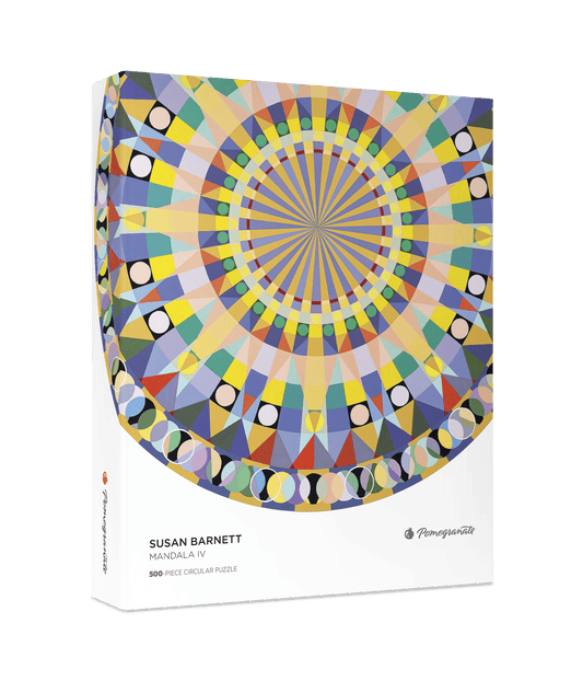 Pomegranate - Susan Barnett: Mandala IV 500-Piece Circular Jigsaw Puzzle - PMA Store at the Portland Museum of Art, Maine