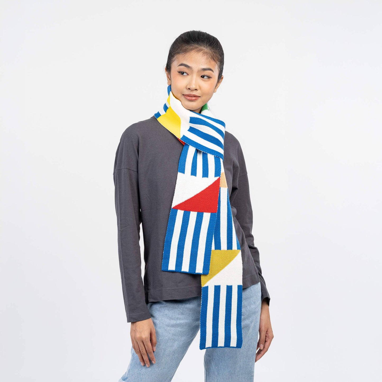 VERLOOP | knits - Sailboat Skinny Scarf: Cobalt - PMA Store at the Portland Museum of Art, Maine