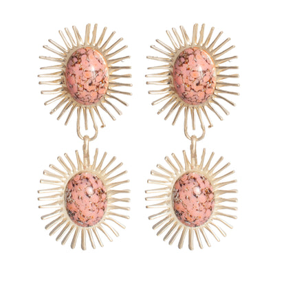 CASTLECLIFF - REINA EARRING: WINE//BRASS - PMA Store at the Portland Museum of Art, Maine