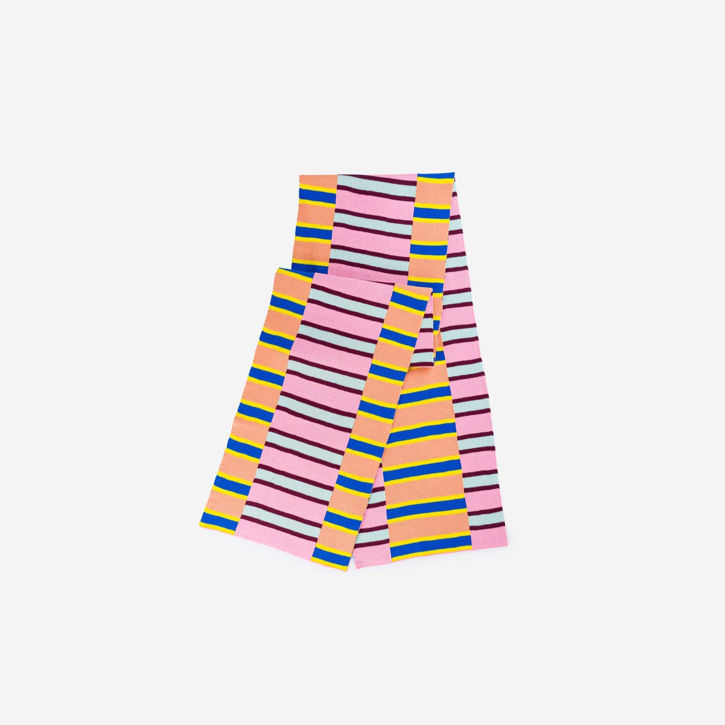 VERLOOP | knits - Zipper Stripe Big Scarf: Poppy Stone Blue - PMA Store at the Portland Museum of Art, Maine