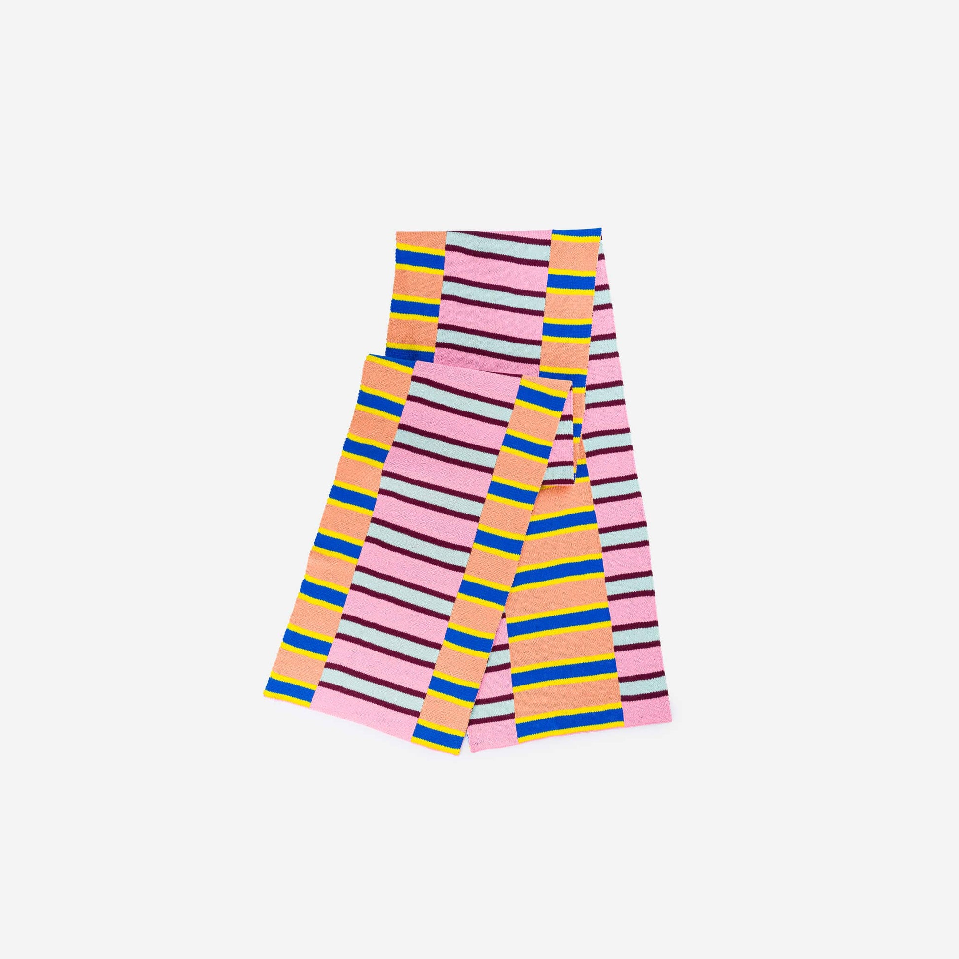 VERLOOP | knits - Zipper Stripe Big Scarf: Poppy Stone Blue - PMA Store at the Portland Museum of Art, Maine