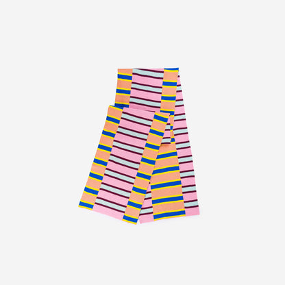 VERLOOP | knits - Zipper Stripe Big Scarf: Poppy Stone Blue - PMA Store at the Portland Museum of Art, Maine