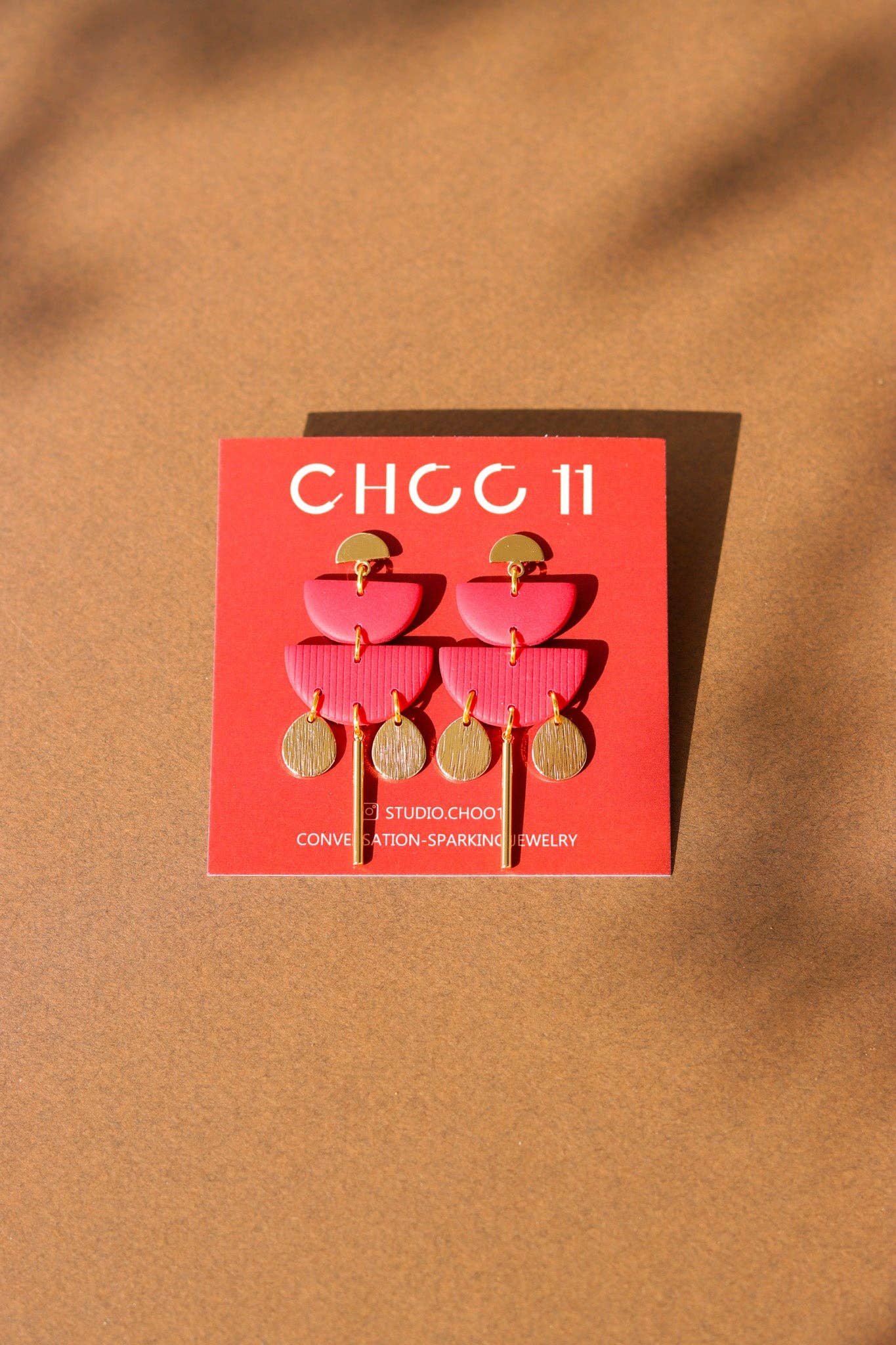 KAYLA EARRINGS // GOLD TONE: Tea Leaf - PMA Store at the Portland Museum of Art, Maine