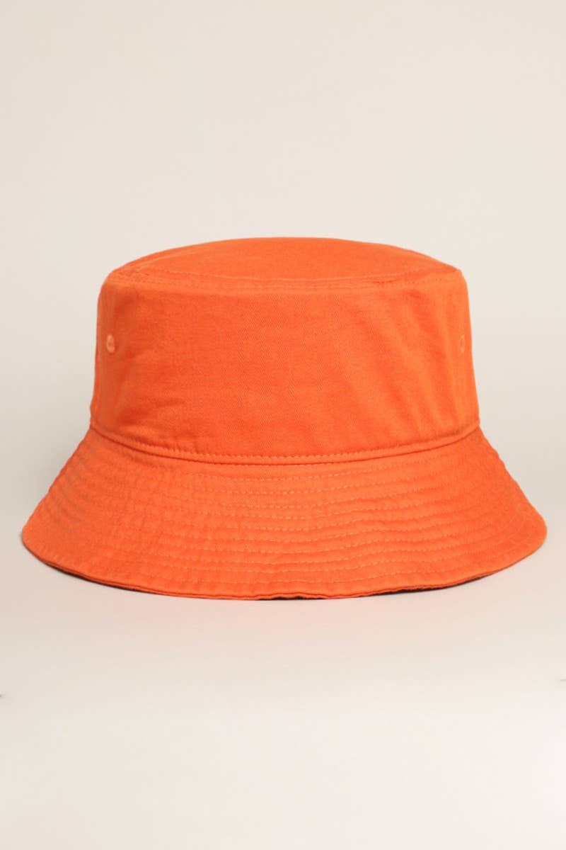 Fashion City - Solid Color Cotton Bucket Fisherman Hats: KHAKI / S/M