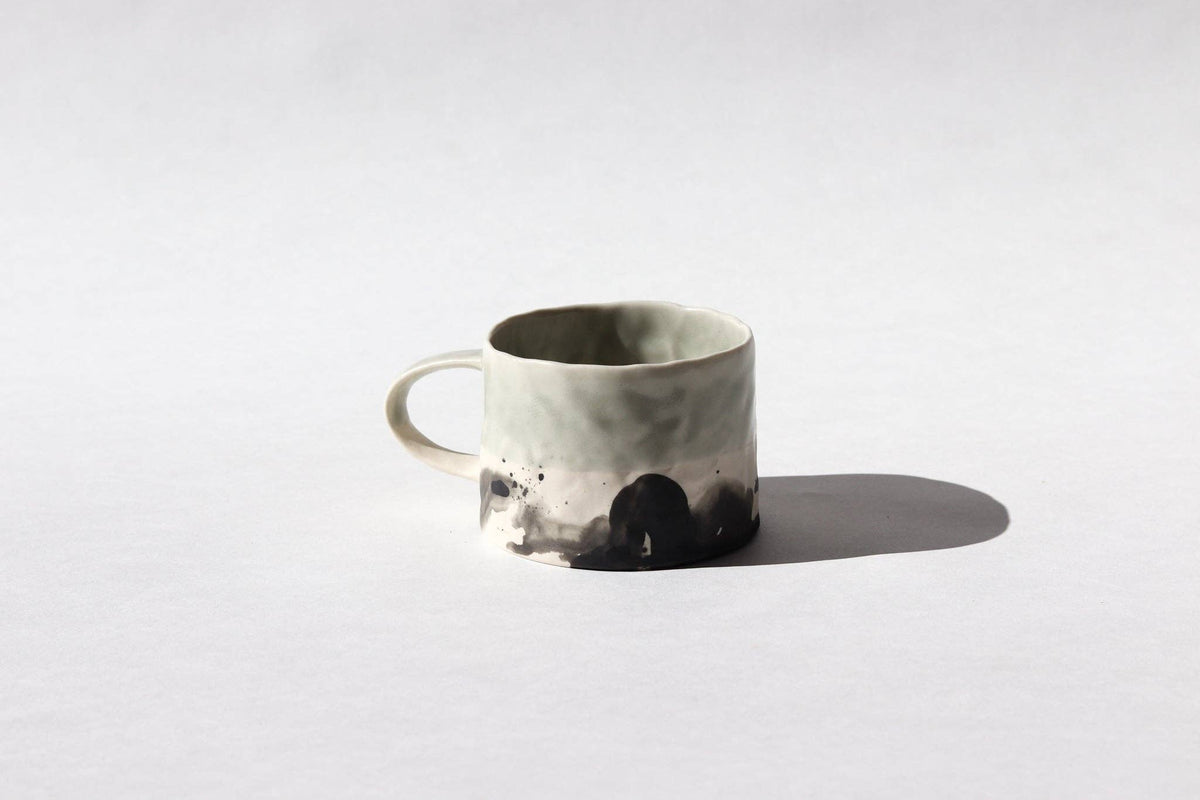 Elizabeth Benotti Ceramics - Pinched Splatter Mug: Daybreak - PMA Store at the Portland Museum of Art, Maine