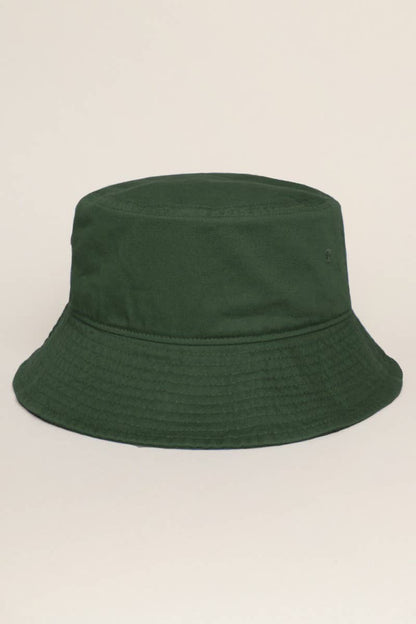 Fashion City - Solid Color Cotton Bucket Fisherman Hats: RED / S/M