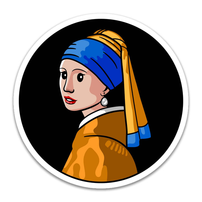 Today is Art Day - Sticker - Girl with Pearl Earring - Vermeer