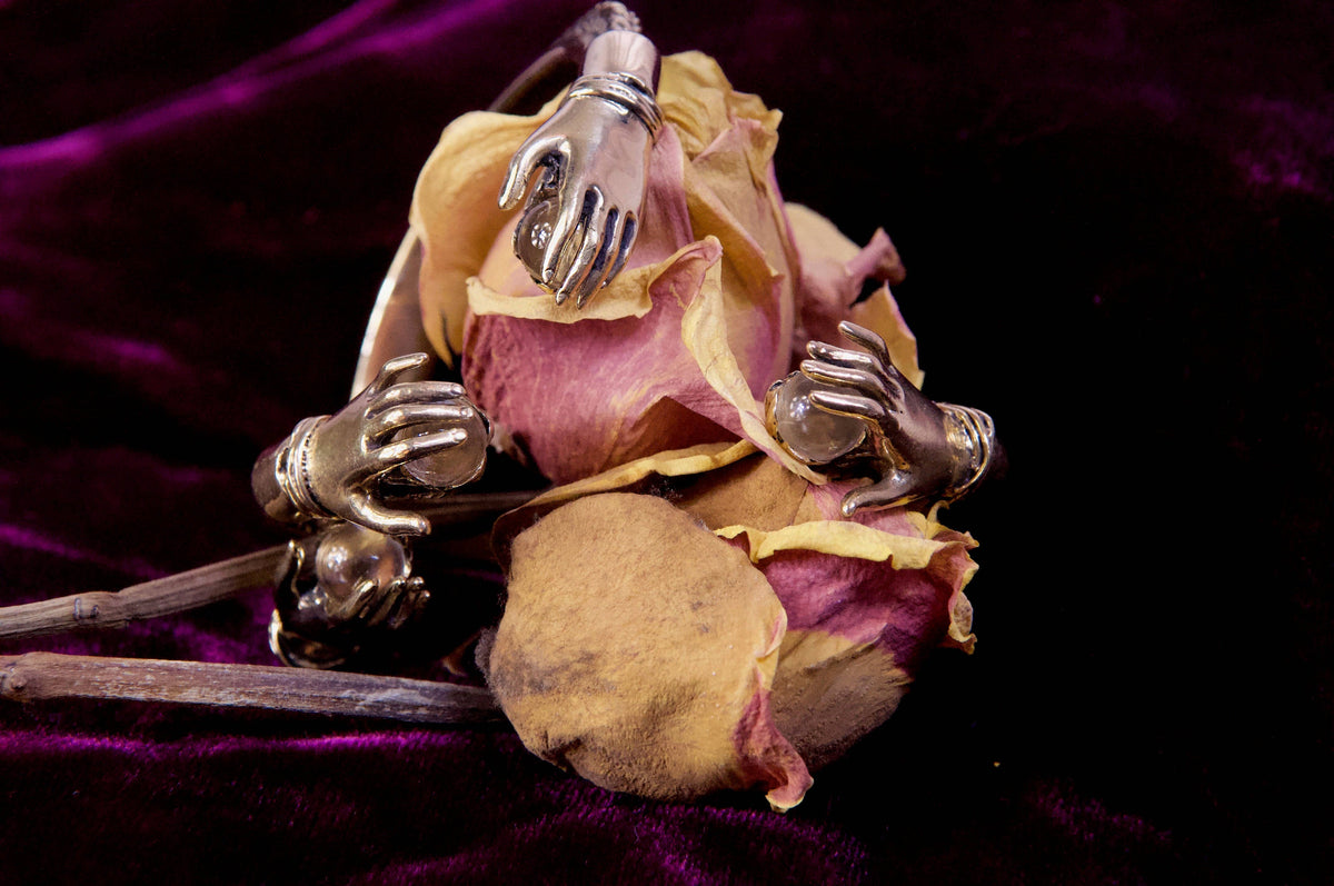 OZMA adornments - Soothsayer Cuff: Silver w/ hematite - PMA Store at the Portland Museum of Art, Maine