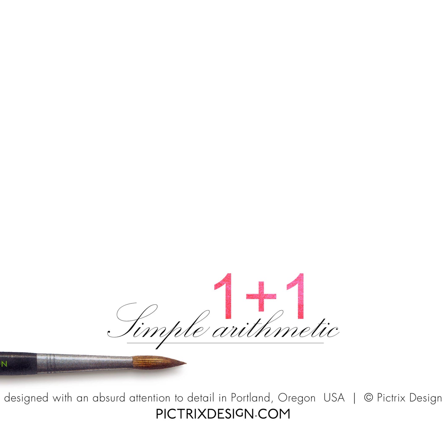 Pictrix Design - “Simple arithmetic” A6 greeting card: Recycled white envelopes - PMA Store at the Portland Museum of Art, Maine