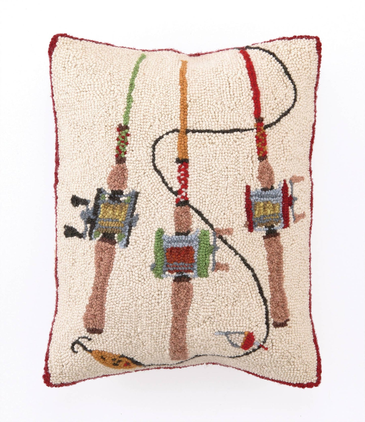 Peking Handicraft - Fishing Rods Hook Pillow - PMA Store at the Portland Museum of Art, Maine