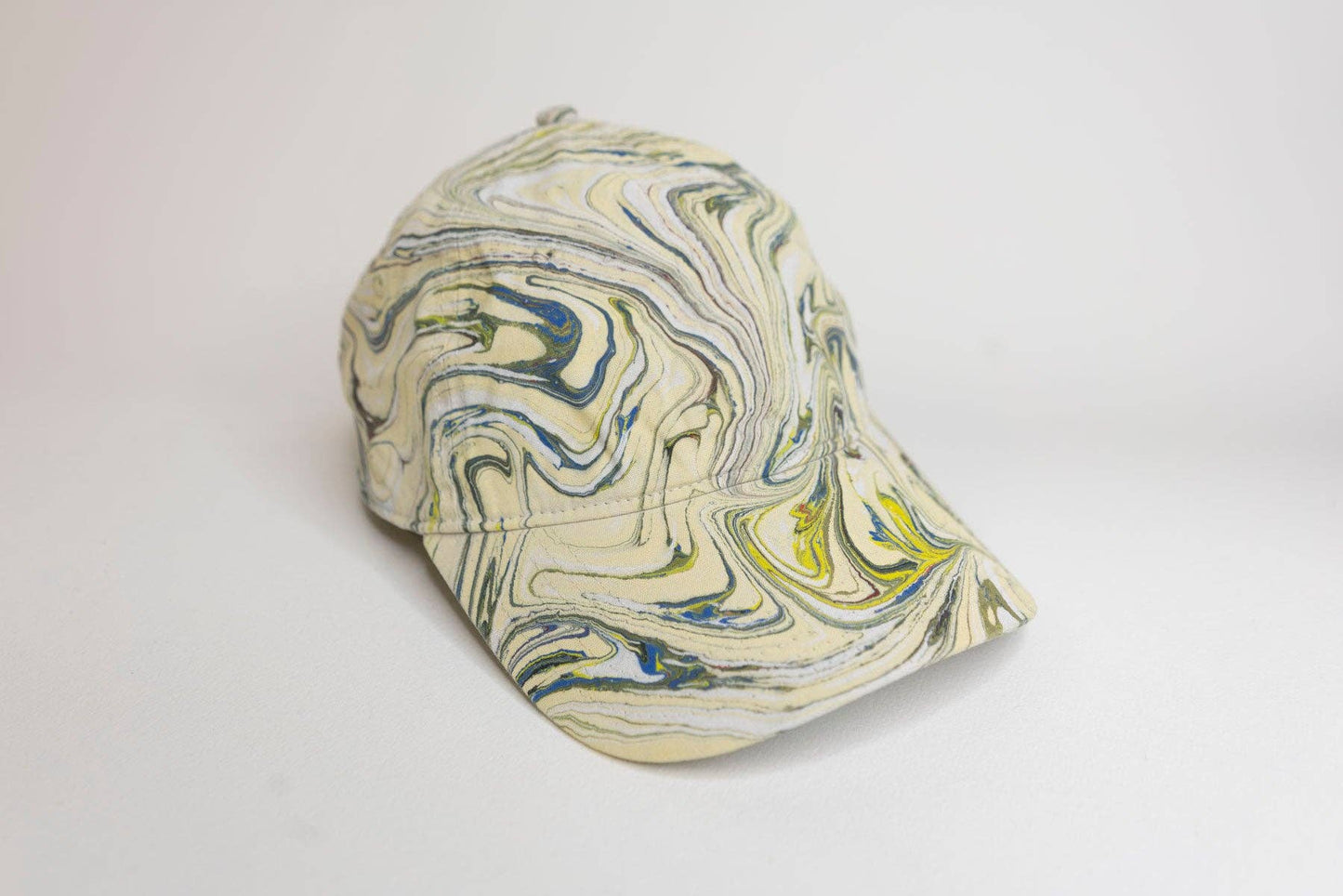 Tempered East - Marbled Dad Hat: Swirls: White