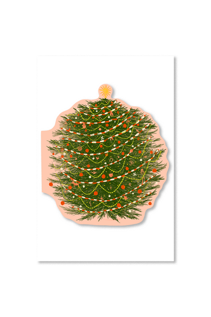 Avery Reed - Full & Festive Christmas Tree Die-Cut Greeting Card