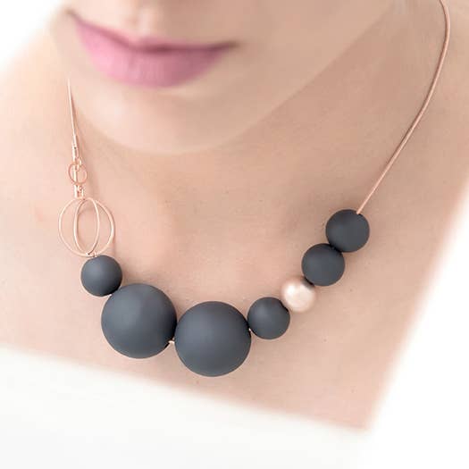 Pursuits - Orbits Necklace: Silver Aqua