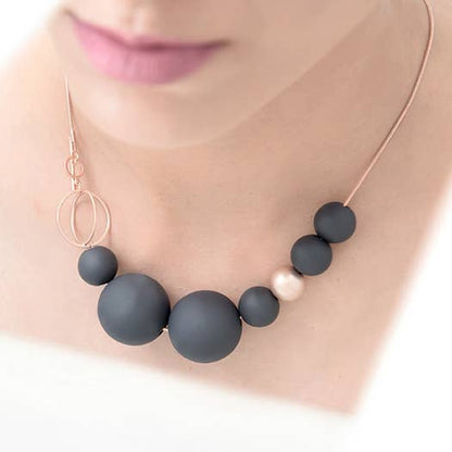 Pursuits - Orbits Necklace: Silver Aqua