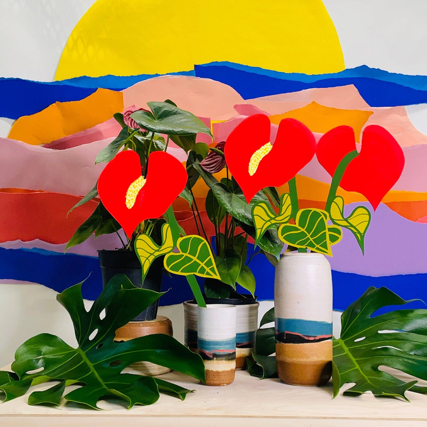 FOREVER FLOWER - ANTHURIUM WITH LEAVES - PMA Store at the Portland Museum of Art, Maine