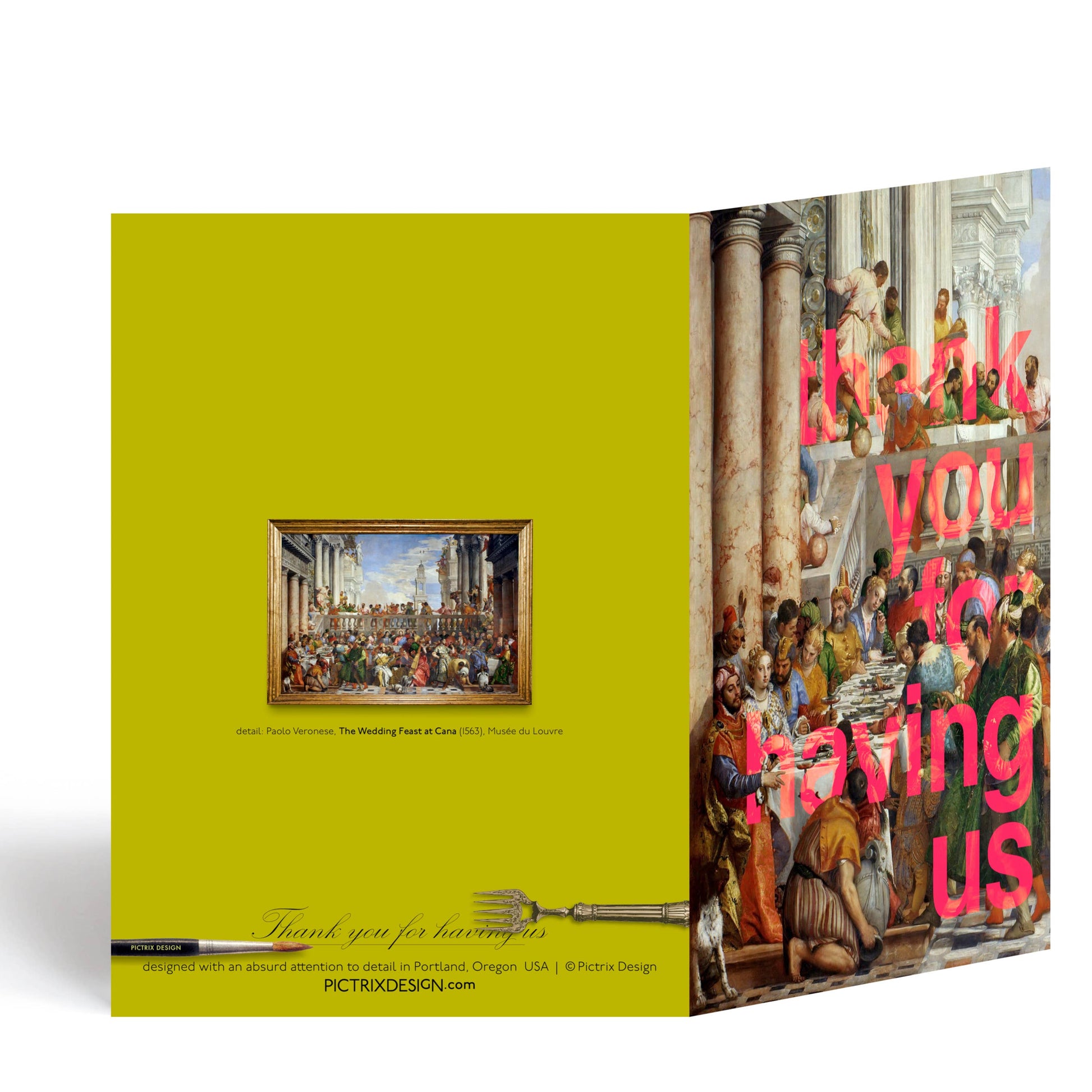 “Thank you for having us” A6 thank-you card: Recycled white envelope - PMA Store at the Portland Museum of Art, Maine