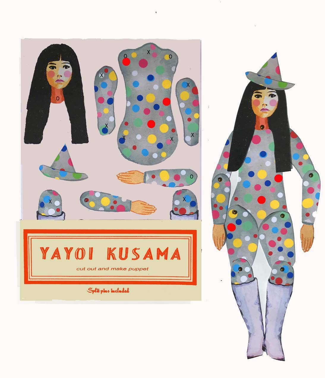 Yayoi Kusama Cut out Make Puppet - PMA Store at the Portland Museum of Art, Maine