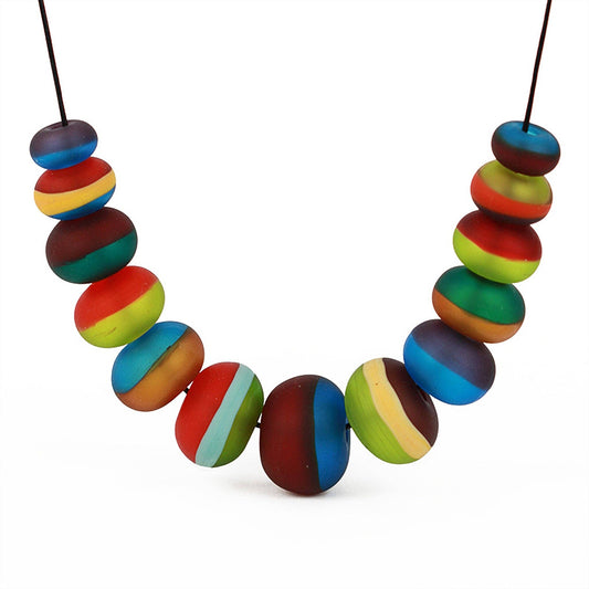 Soft stripes necklace -Multi-color - PMA Store at the Portland Museum of Art, Maine