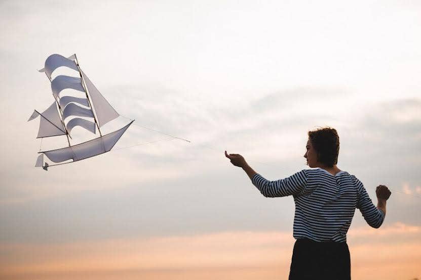 Haptic Lab - Sailing Ship Kite: Indigo - PMA Store at the Portland Museum of Art, Maine