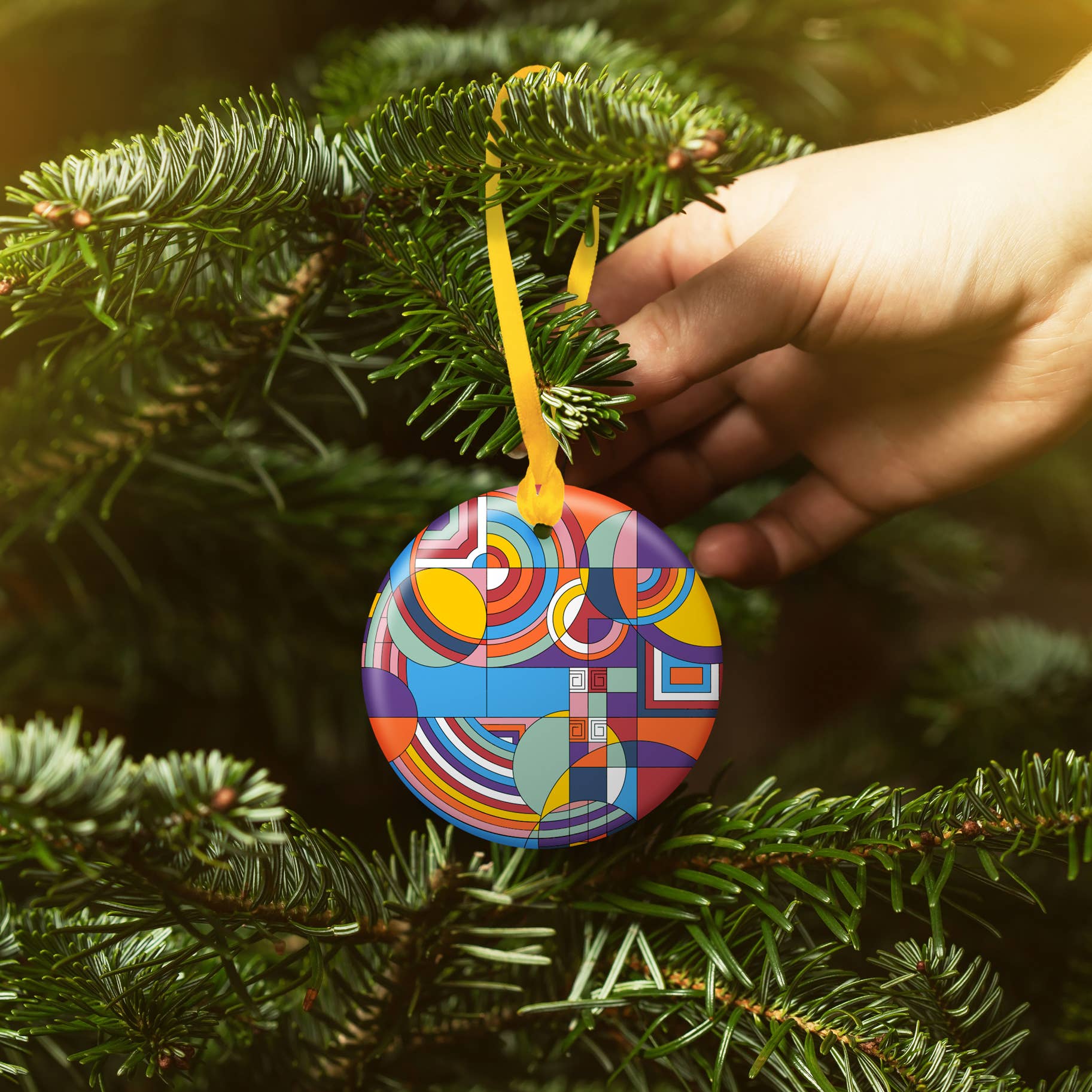 Frank Lloyd Wright Hoffman Rug Keepsake Ornament - PMA Store at the Portland Museum of Art, Maine