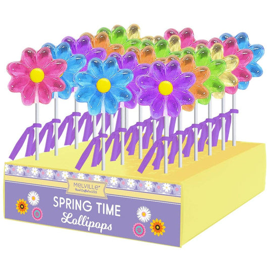 Melville Candy Company - Mini Daisy Lollipops - Assorted: 24 / Display Stand - PMA Store at the Portland Museum of Art, Maine