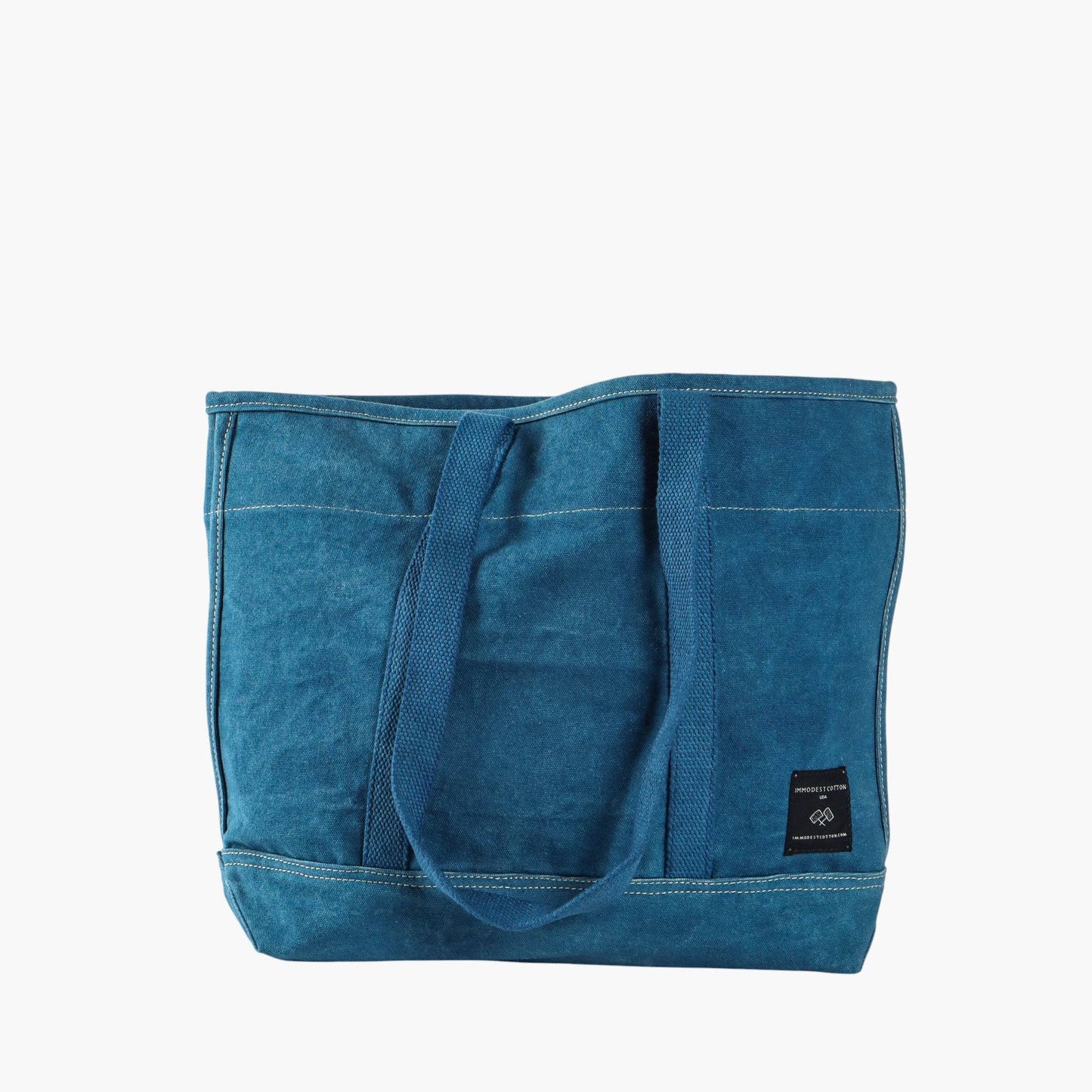 IMMODEST COTTON - Small East West Tote | Indigo - PMA Store at the Portland Museum of Art, Maine