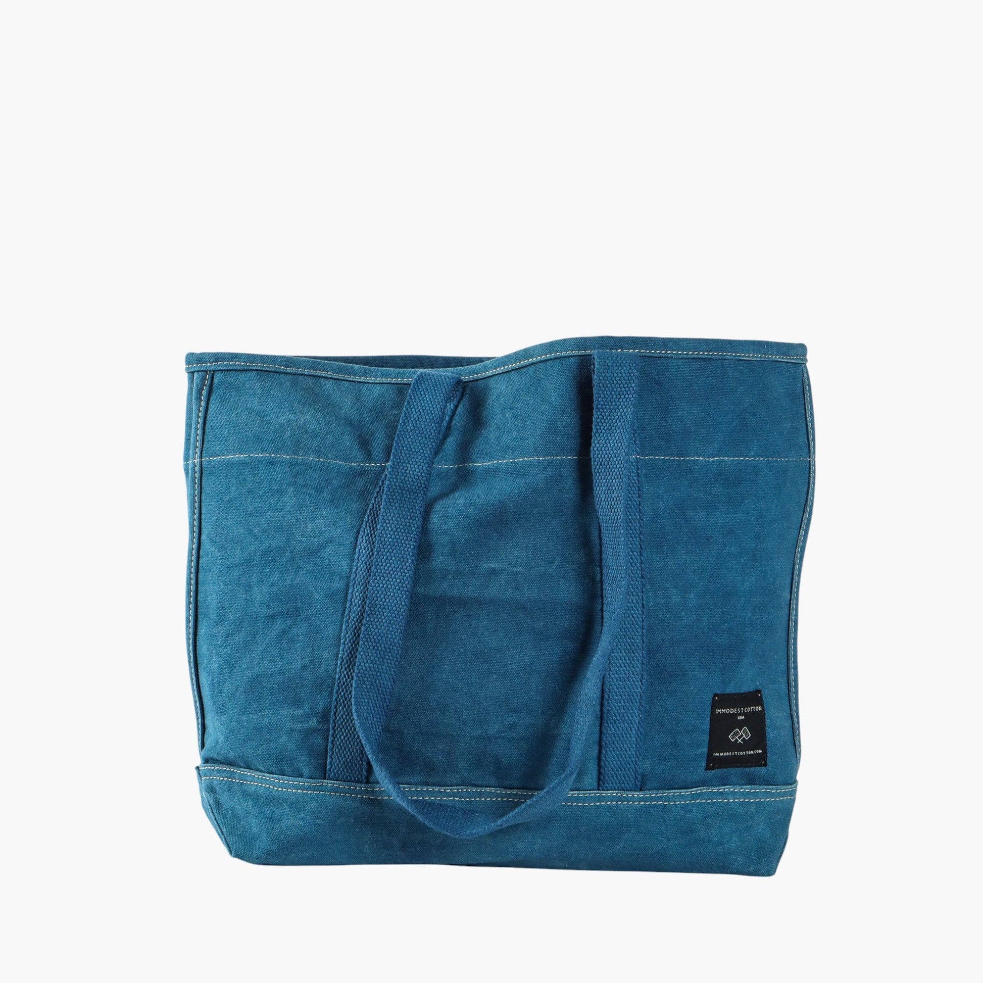 IMMODEST COTTON - Small East West Tote | Indigo - PMA Store at the Portland Museum of Art, Maine