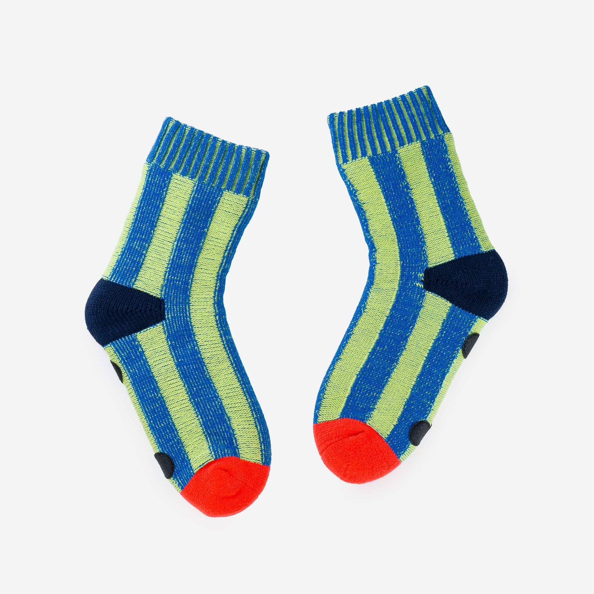 VERLOOP | knits - Big Stripe House Socks: Poppy Lilac / L/XL - W 9.5-12.5<br>M 8-11 - PMA Store at the Portland Museum of Art, Maine