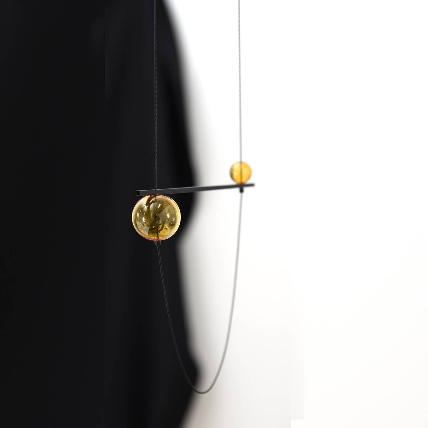 Pursuits - Abacus Necklace: Black Dijon