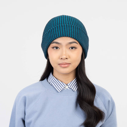 Simple Rib Knit Beanie: Peach Lime - PMA Store at the Portland Museum of Art, Maine