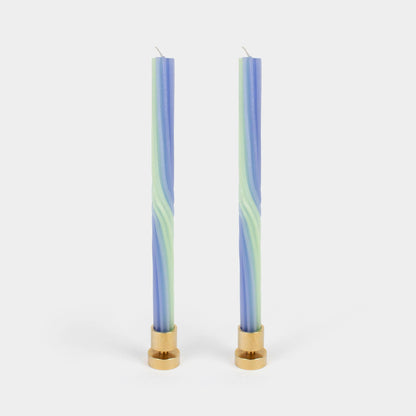 Pivot Candles - Lav. & Green (2 Pack) - 11" Vibrant Tapers - PMA Store at the Portland Museum of Art, Maine