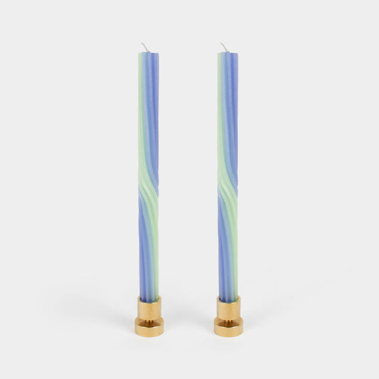 Pivot Candles - Lav. & Green (2 Pack) - 11" Vibrant Tapers - PMA Store at the Portland Museum of Art, Maine