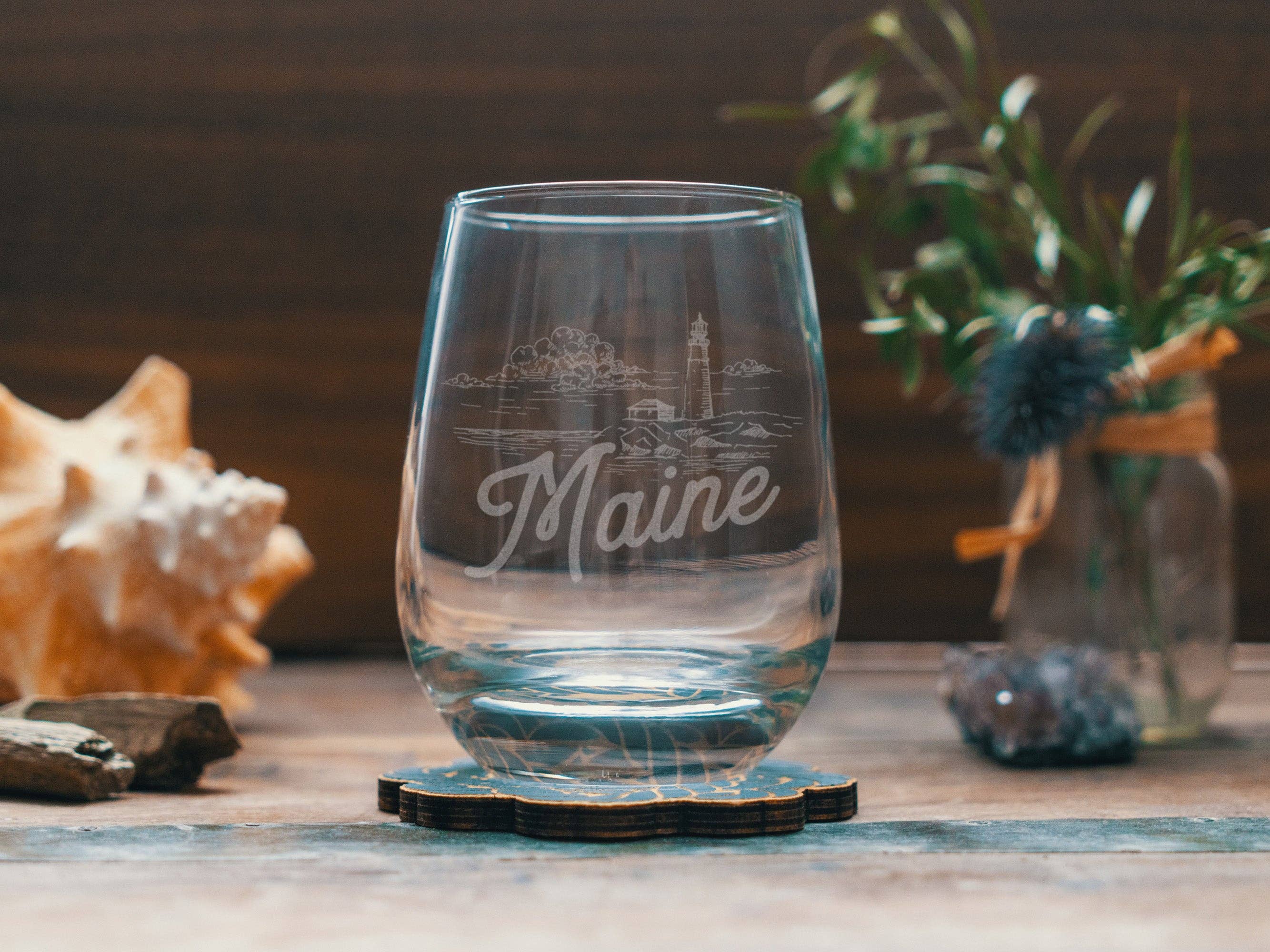 Benoit’s Design Co. Maine State Drinking Glass - Thumbnail 5