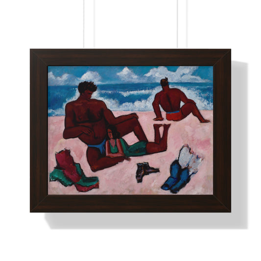 On the Beach by Marsden Hartley Framed Poster - Relaxing Seaside Art for Home Decor - PMA Store at the Portland Museum of Art, Maine