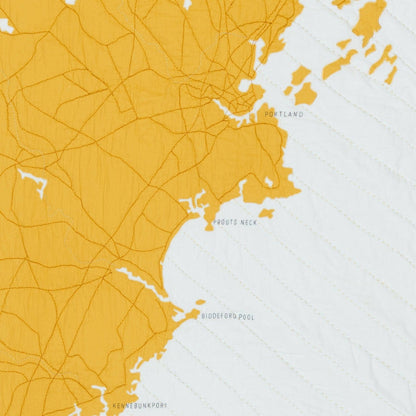 Haptic Lab - Southern Maine Quilt: Pale Blue & Gold - PMA Store at the Portland Museum of Art, Maine