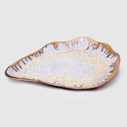 Alison Evans Ceramics - Medium Oyster Plate: Pearl - PMA Store at the Portland Museum of Art, Maine