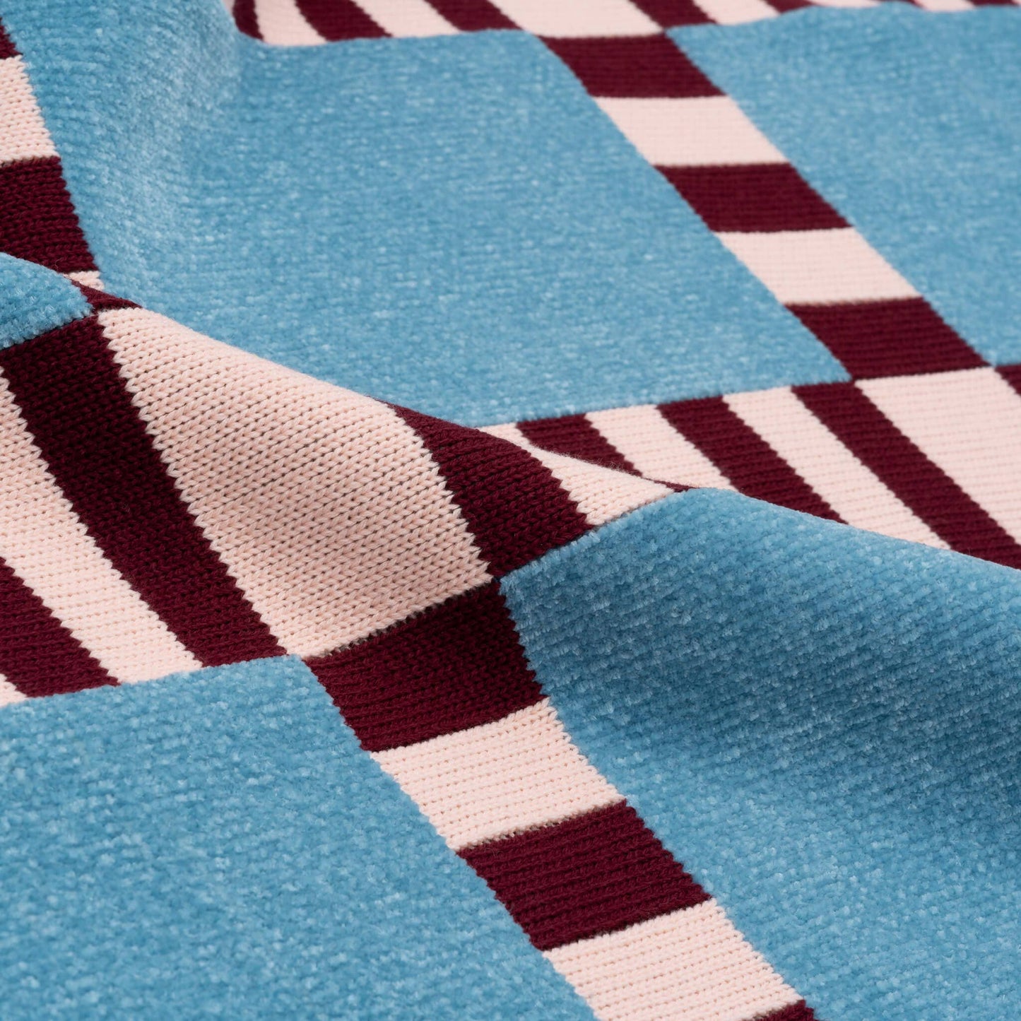 VERLOOP | knits - Tile Patch Chenille Throw: Peach - PMA Store at the Portland Museum of Art, Maine