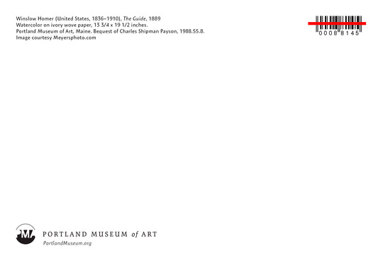 The Guide Winslow Homer Postcard - PMA Store at the Portland Museum of Art, Maine