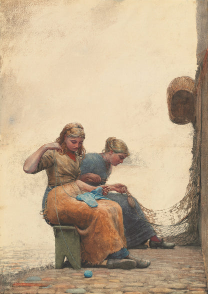 Mending the Nets Winslow Homer Postcard - PMA Store at the Portland Museum of Art, Maine