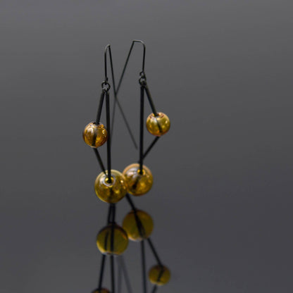 Pursuits - Arlo Earrings: Glass Amber