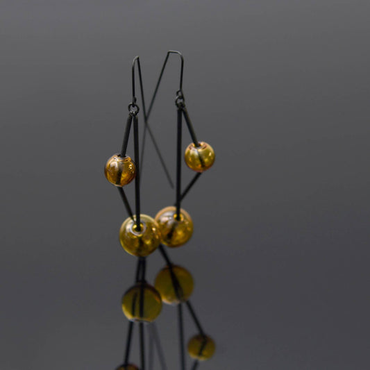 Pursuits - Arlo Earrings: Glass Amber