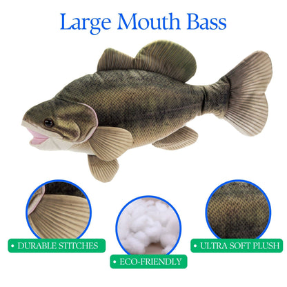 The Petting Zoo - River Fish Large Mouth Bass Medium 22" (56cm) - PMA Store at the Portland Museum of Art, Maine